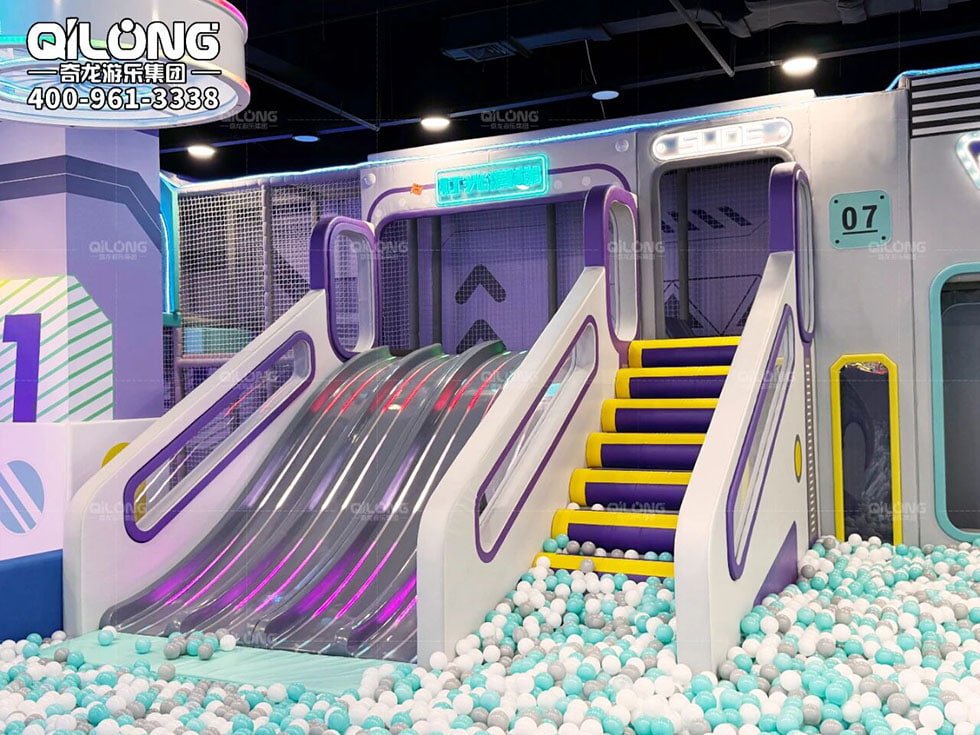 indoor playground with light up slide