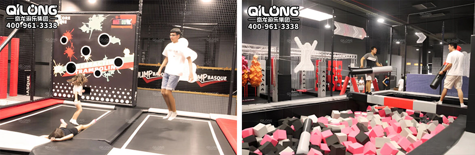 Creative Trampoline Park Zones with Customizable Features