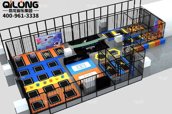 Qilong Amusement** Parco trampolini da 500 metri quadrati a Singapore